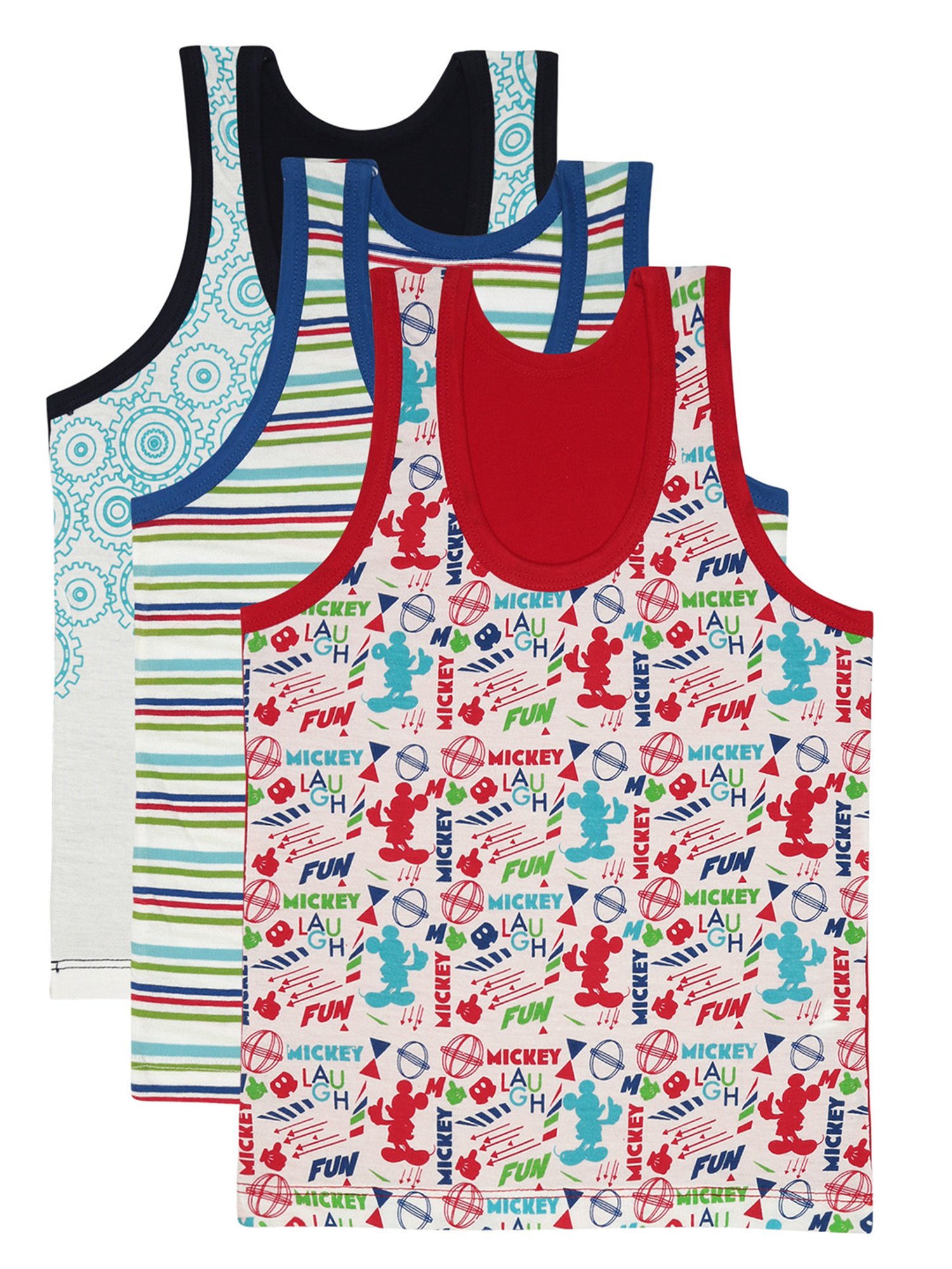 Bodycare Kids Assorted Printed Vest (Pack Of 3)