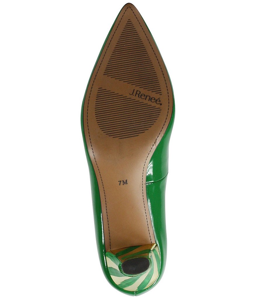 J. Renee Asilah Patent Kitten Heel Pumps