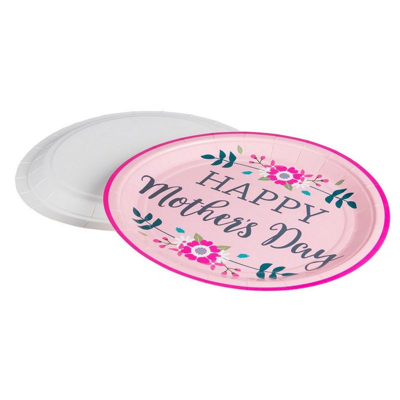 Blue Panda 144 Piece Serves 24 Happy Mothers Day Disposable Party Dinnerware - Plate, Napkin, Cup, Cutlery