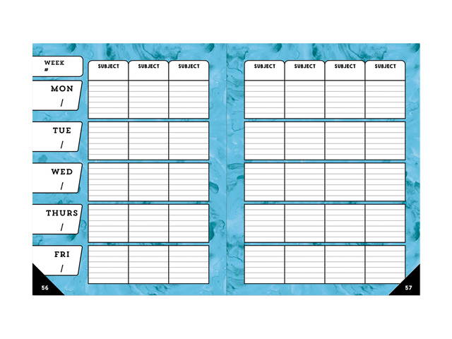 Teacher Planners, 8.5" X 11", Black, 105000