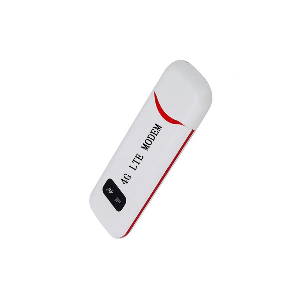 Unlocked QR91F 4G LTE USB WiFi Modem Router 100M Mini Portable USB WiFi Dongle FDD-LTE/WCDMA/CDMA/EVDO US Version White & Red