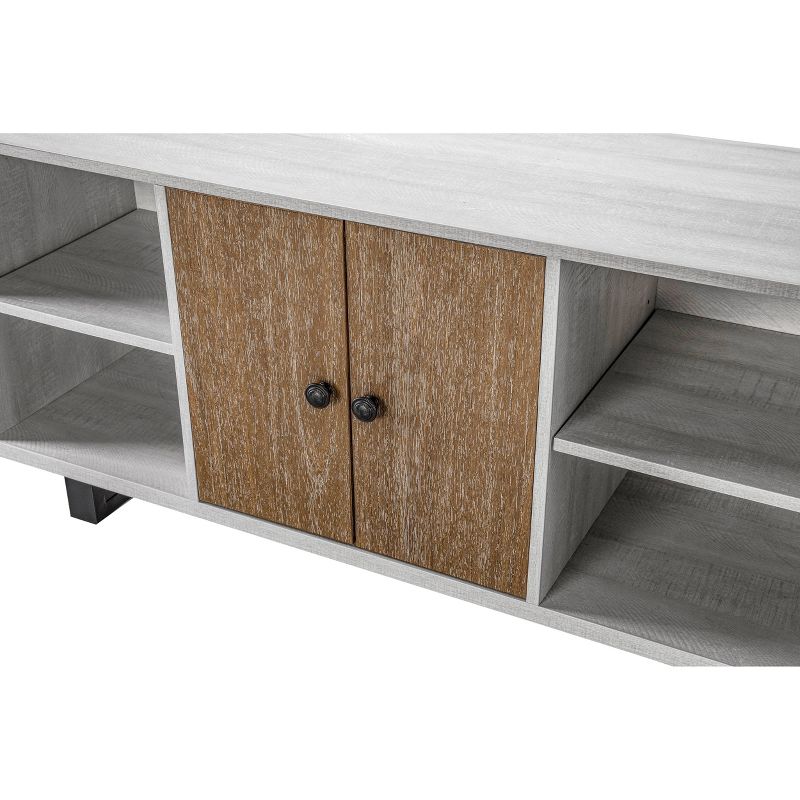 47.6" TV Stand For TVs up to 53" Saw Cut Off White - Home Essentials