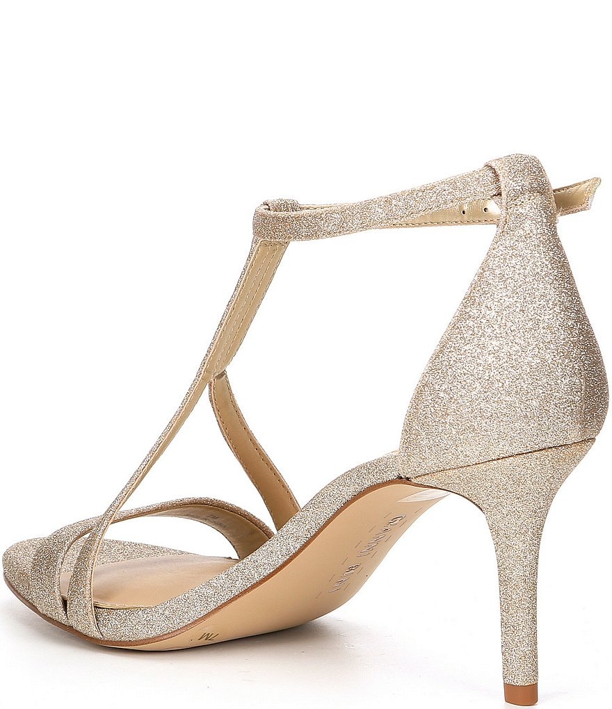 Gianni Bini Shaylinn Glitter T-strap Sandals