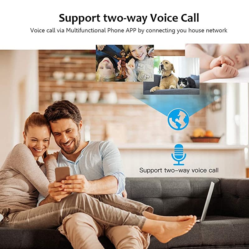 Hidden Camera  Spy Camera Wireless Security Nanny Cam with 1080P Full HD WiFi Night Vision Motion Detection Bluetooth SpeakerFM RadioCell Phone AppNo Sound Recording