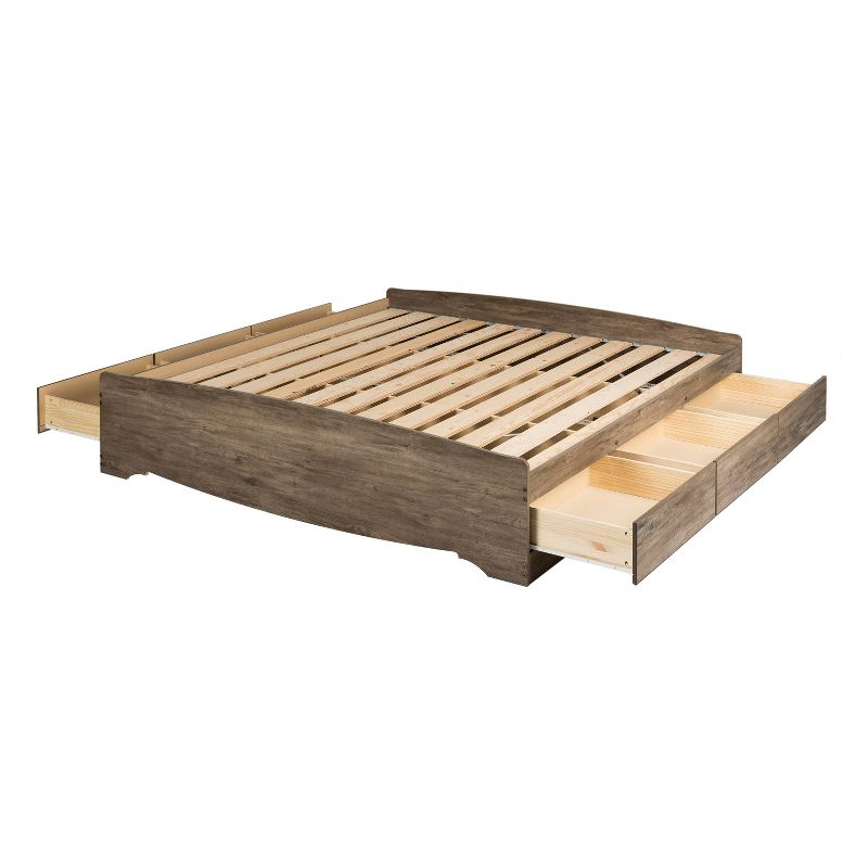 Jupiter Mid Tufted Platform Bed - Queen - Gray - Baxton Studio