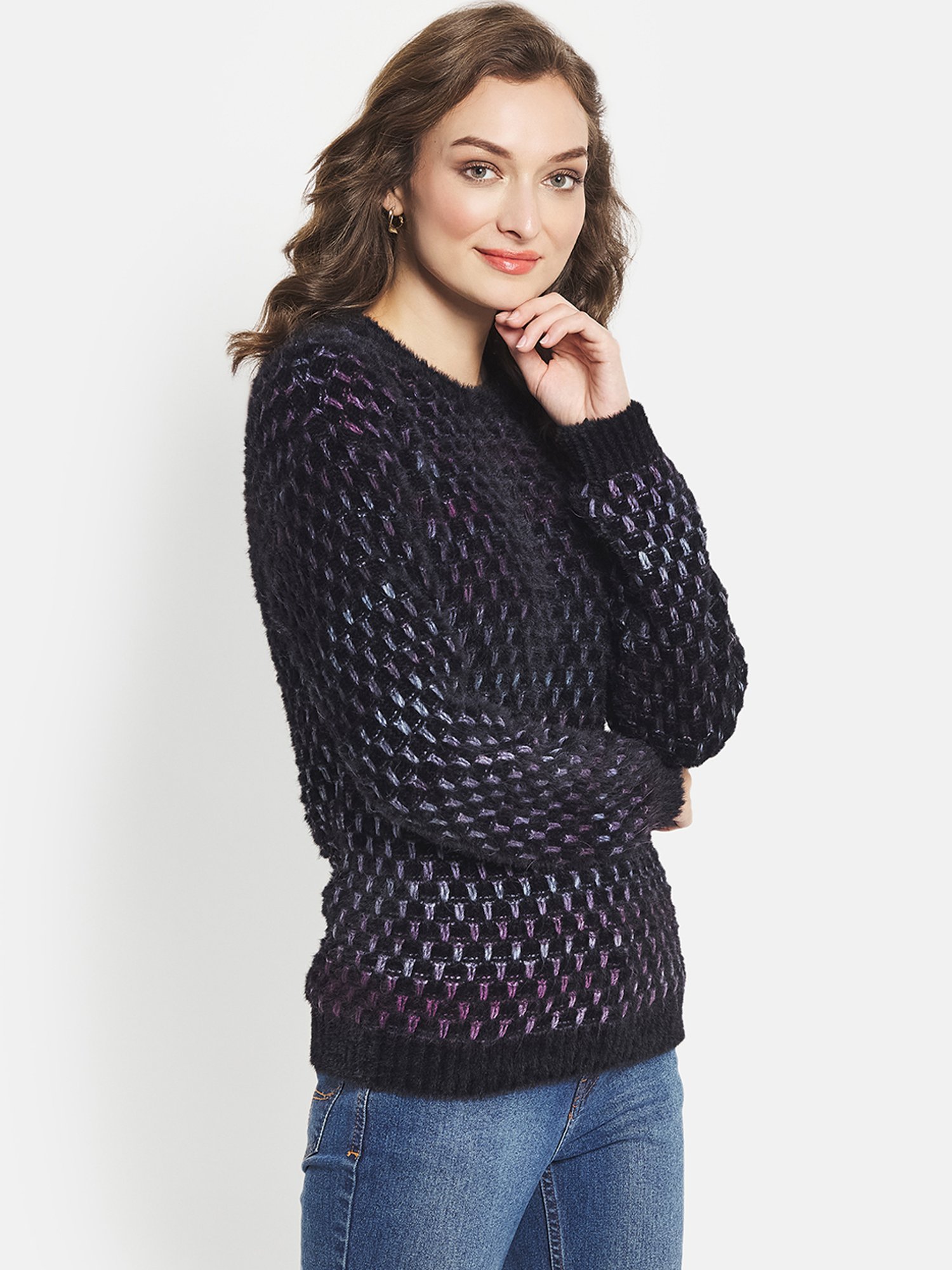 METTLE Black Quilted Pullover