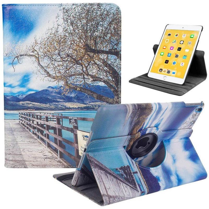 360 Degree Smart Rotary Leather Case for iPad Air 3 / iPad Pro 10.5 inch - Blue Scenery