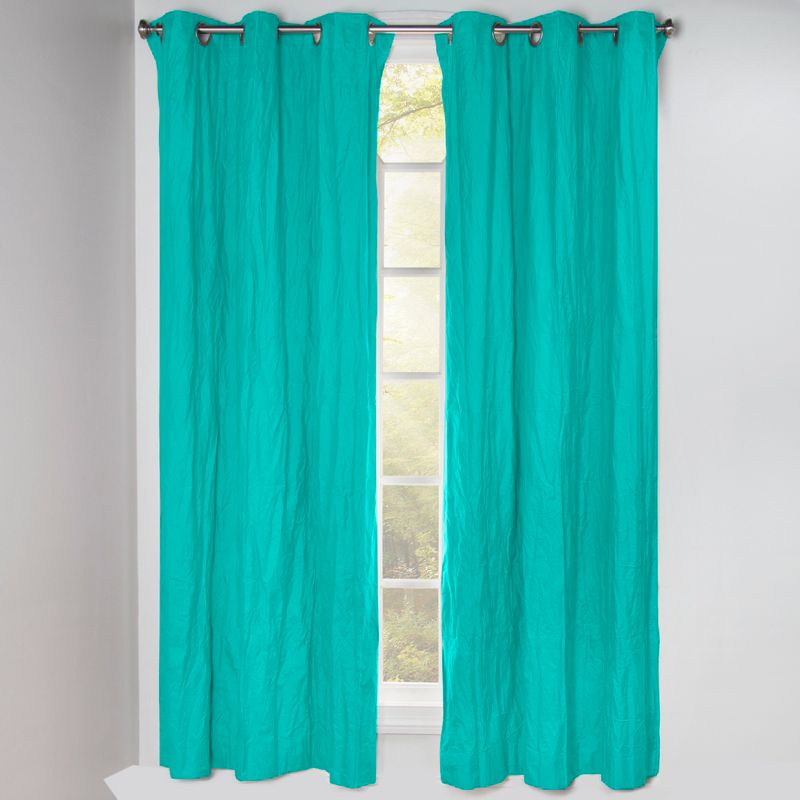 50"x84" Blackout Grommet Curtain Panels Turquoise - Crayola