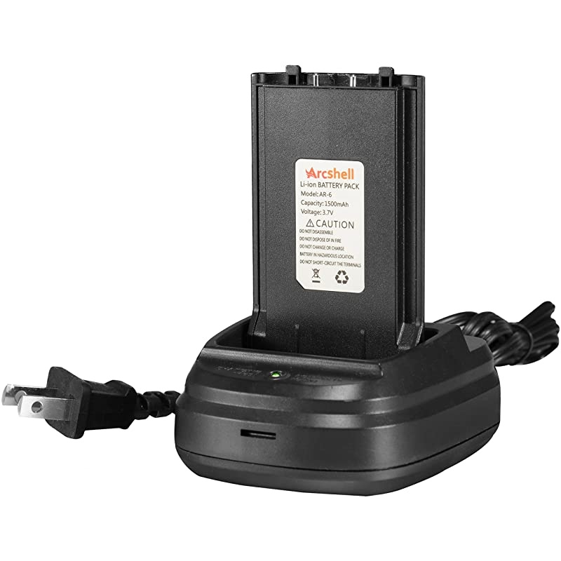 Rechargeable Long Range TwoWay Radios with Earpiece 2 Pack Walkie Talkies UHF 400470Mhz Liion Battery and Charger Included