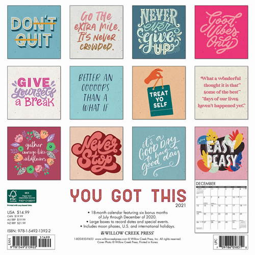 2021 You Got This Wall