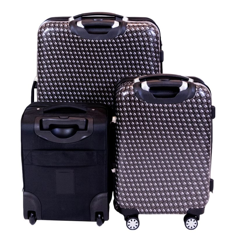 FUL 3pc Hardside Spinner Luggage Set - Metal Chain Swirl