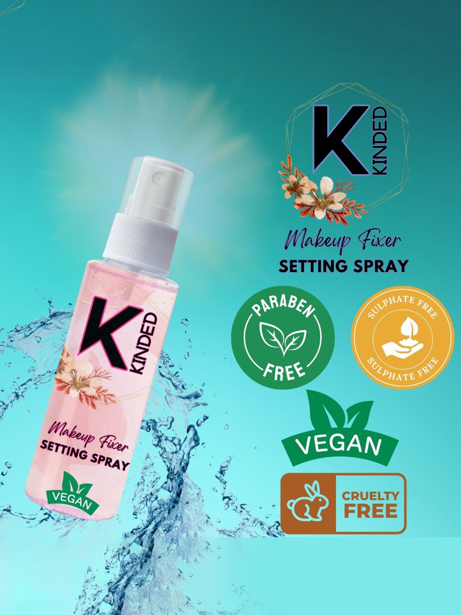 Insight Cosmetics Combo Of Primer Fixer Compact Powder & Concealer Foundation - 300 gm