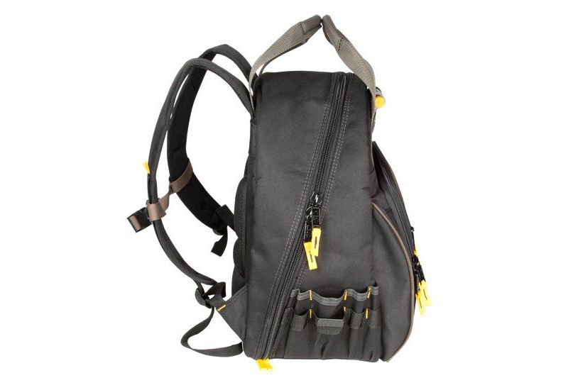 CLC L255 Tech Gear 53-Pocket Dual Compartment LED Lighted Tool Storage Backpack