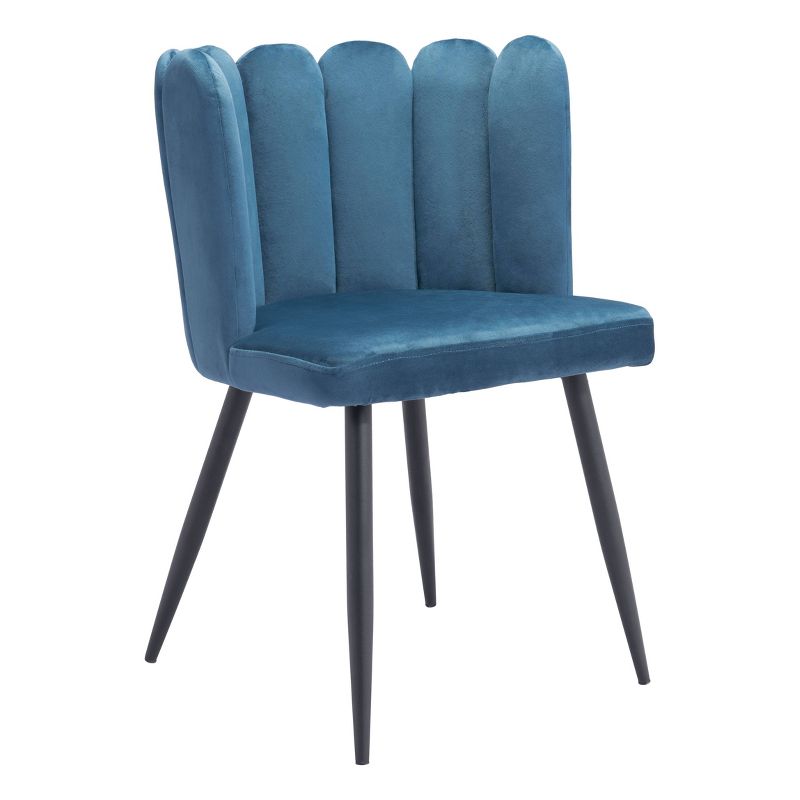 Set of 2 Polk Dining Chairs Blue - ZM Home
