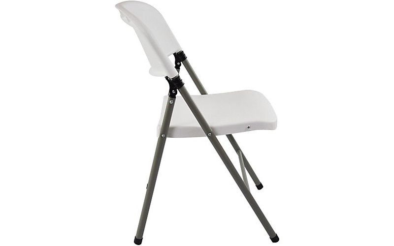 Advantage White Poly Folding Chair, Oversized (FCIM-WG) 