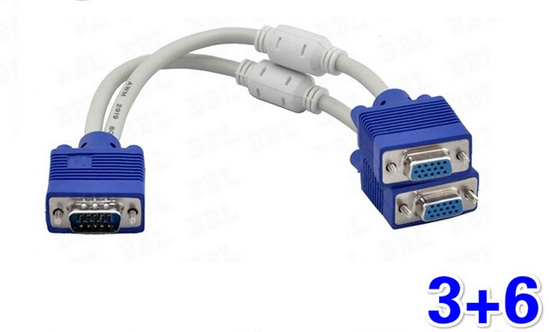VGA 2in1 3+6 VGA line / host 2in1 display line computer screen line VGA shared line