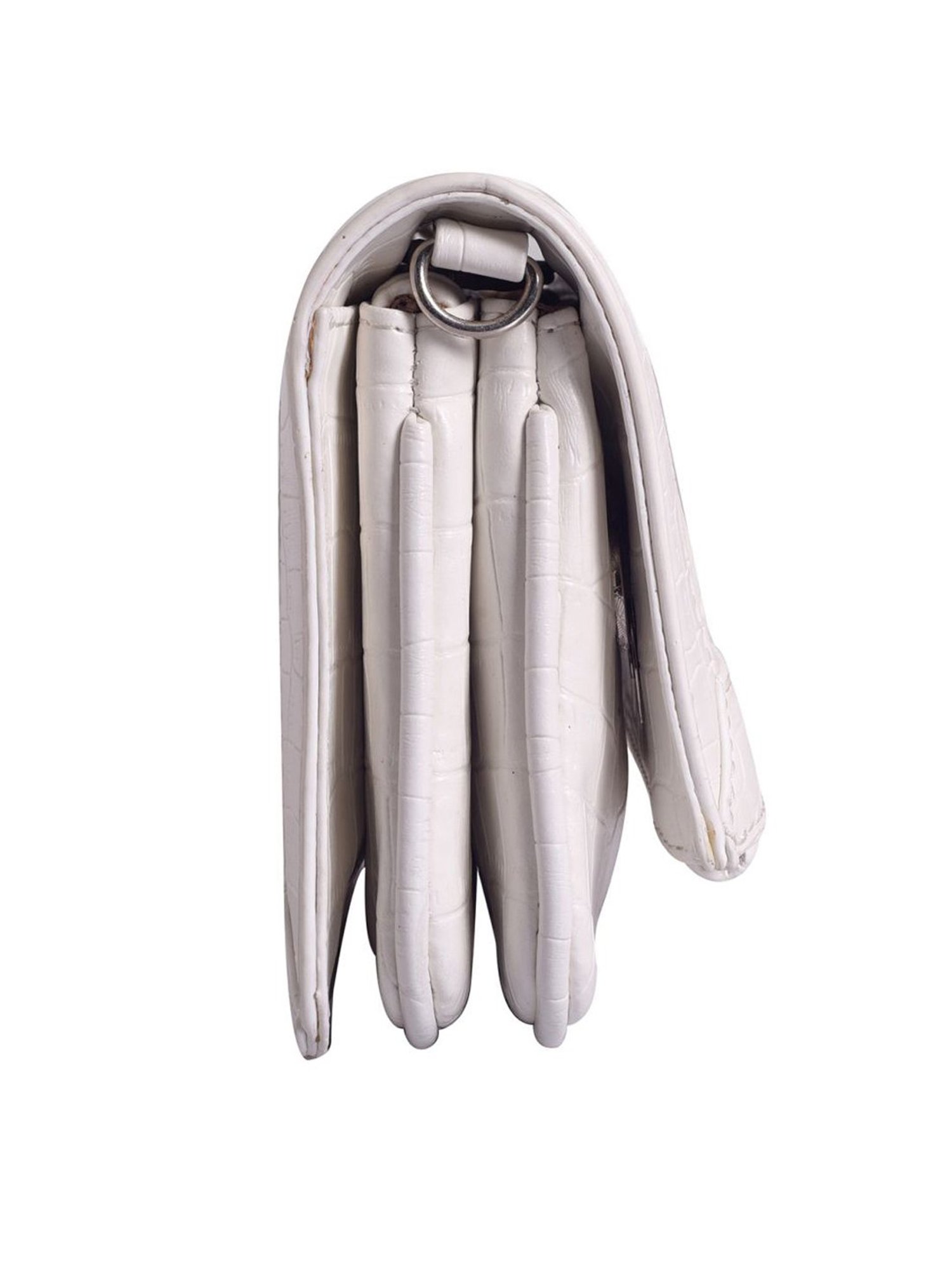 Lino Perros White Textured Bi-Fold Wallet for Women