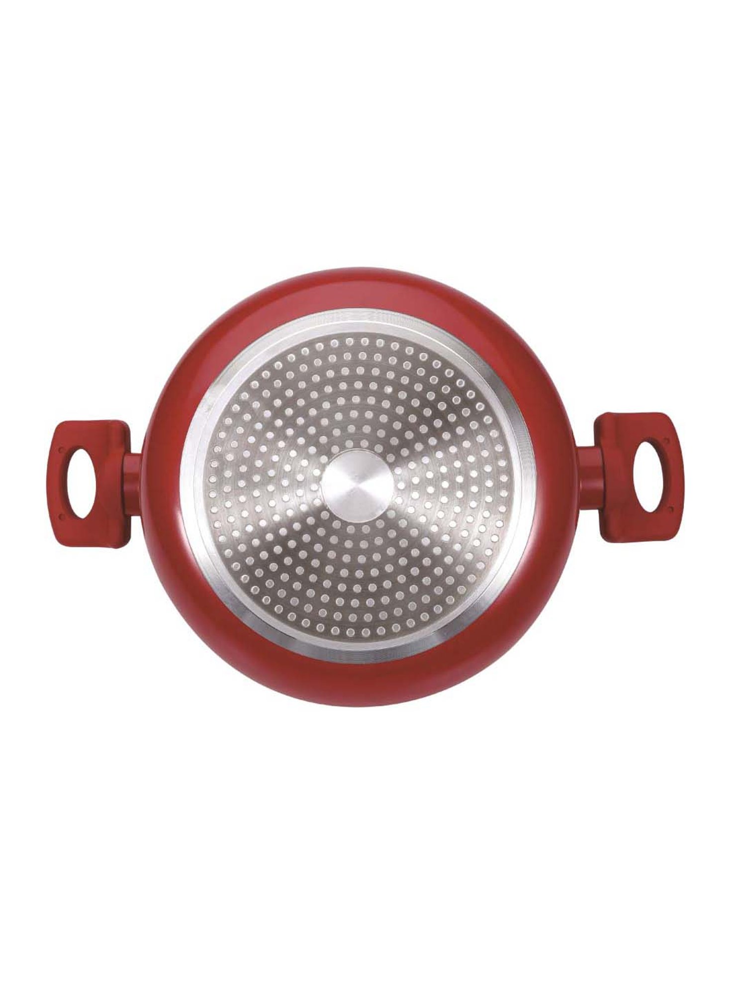 Bergner Bellini Plus Red Pressed Aluminium 20 cm Diameter Casserole With Lid (2.6 L) - Set of 1