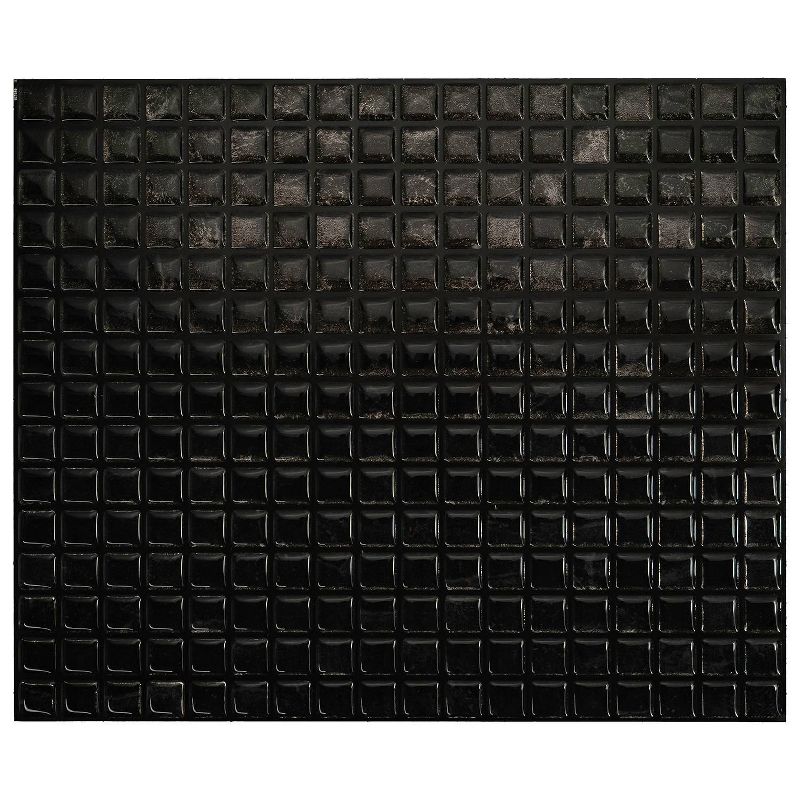 Smart Tiles 3D Peel and Stick Backsplash 4 Sheets of 11.55" x 9.64" Kitchen and Bathroom Wallpaper Minimo Nero