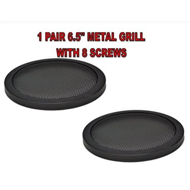1 pair 6.5" inch car speaker woofer steel mesh grills with speed clips and screws protect your speakers