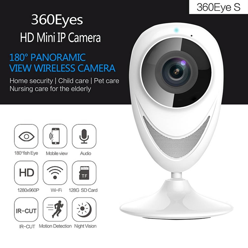 Zgeer 2 Megapixel Panoramic Webcam Smart Wireless Wifi Home Fisheye Camera Surveillance