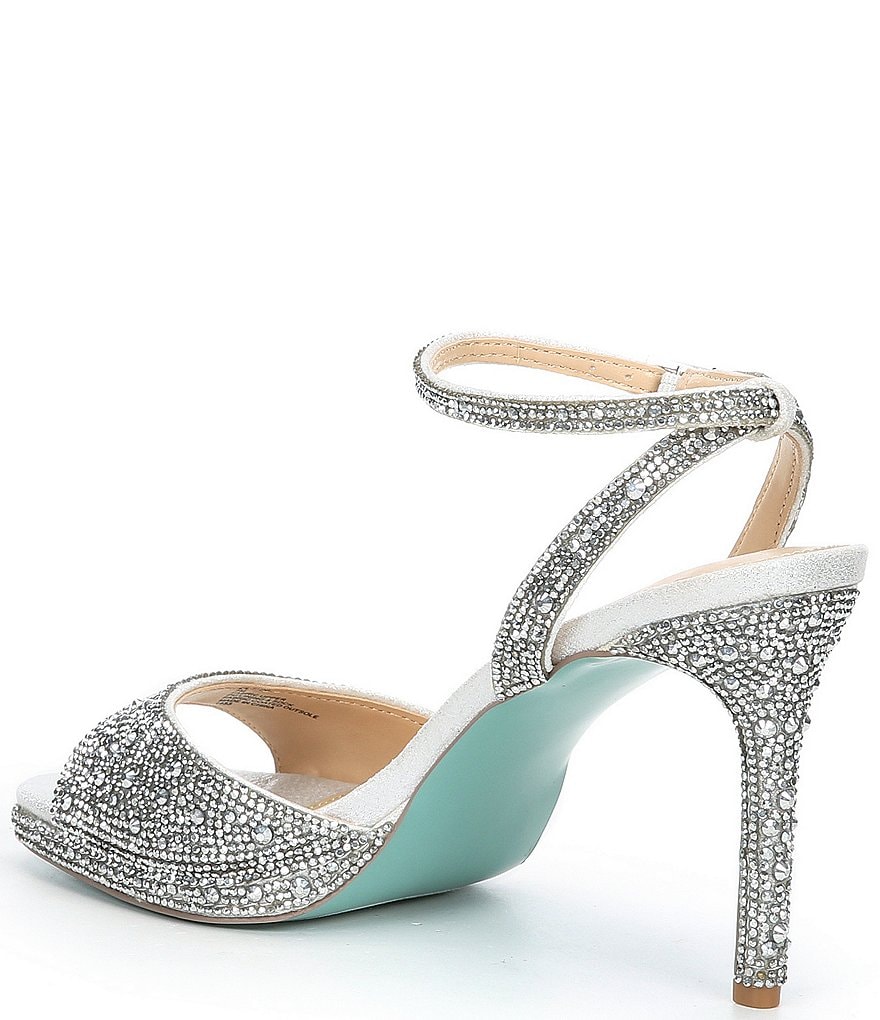 Blue by Betsey Johnson Suni Rhinestone Ankle Strap Dress Sandals