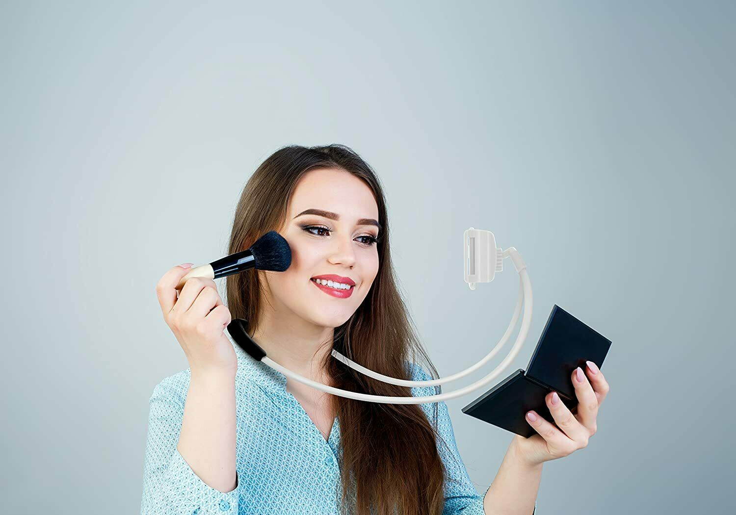 Aduro Lounger Cell Phone Mount Holder for Neck, Universal Smartphone Lazy Stand