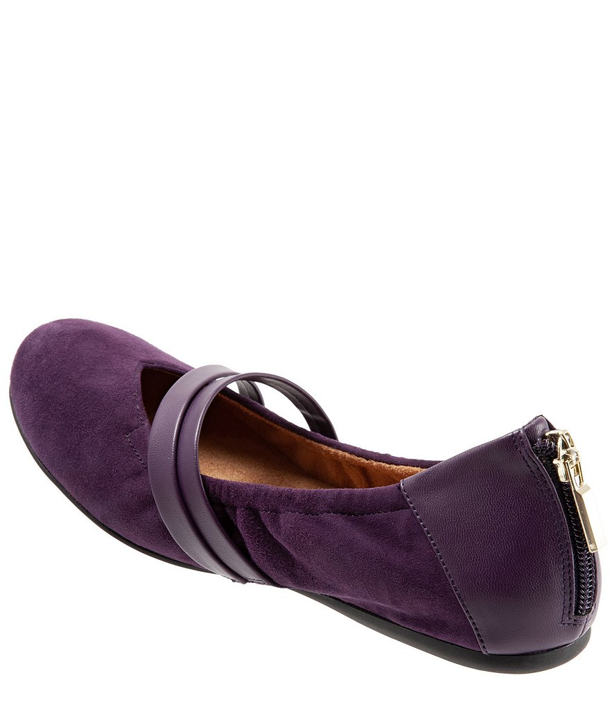 SoftWalk Sierra Suede Mary Jane Ballerina Slip Ons