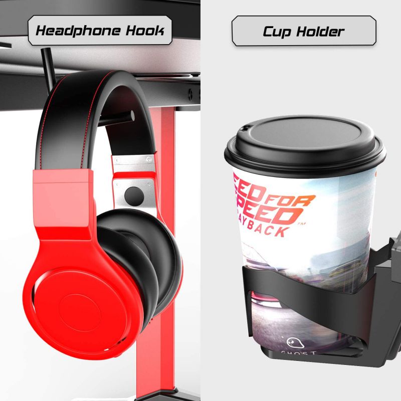 RESPAWN 3000 Gaming Computer Desk - Ergonomic Height Adjustable Gaming Desk, in Blue (RSP-3000-BLU)