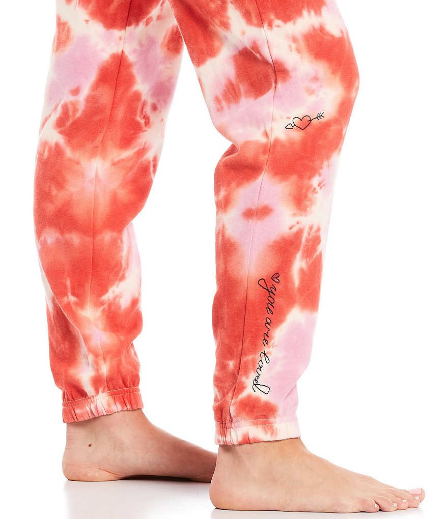 PJ Salvage Daydreams Doodles Tie Dye Long-Sleeve Coordinating Sleep Jogger