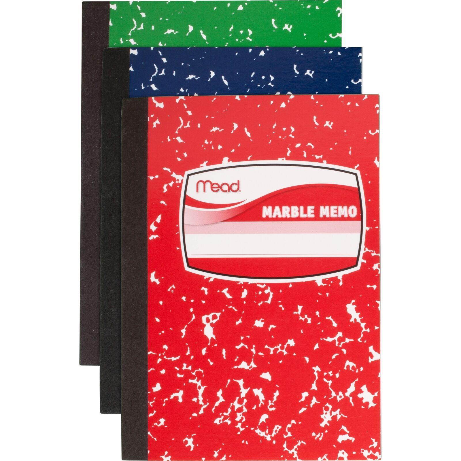 Mead Square Deal Colored Memo Book - 80 Sheet - Narrow Ruled - 3.50" X (45417)