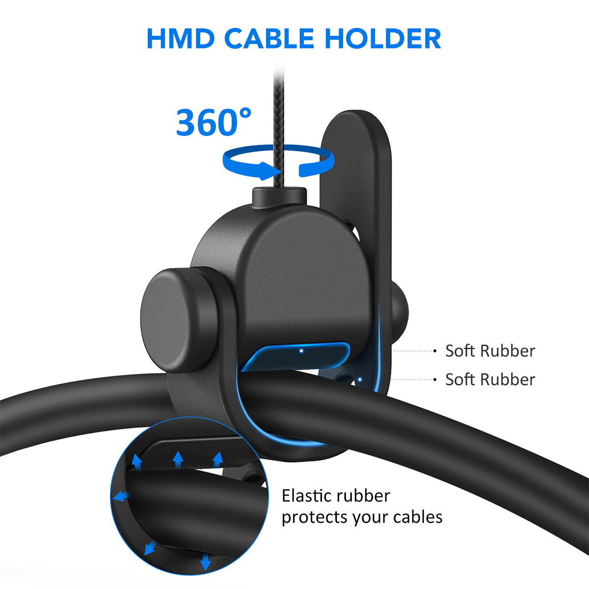 [Pro Version] KIWI design VR Cable Management, Retractable Ceiling Pulley System for HTC Vive/Vive Pro/Oculus Rift/Rift S/Link Cable for Oculus Quest/Quest 2/Valve Index VR Accessories (WHITE, 1 Pack)