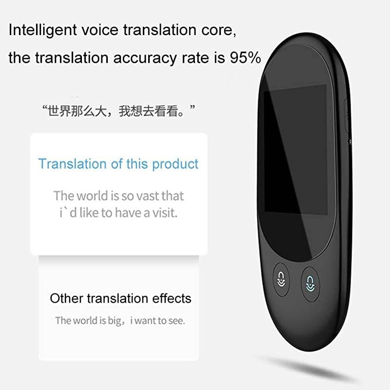 Portable Immediate Voice Language Translator Device, Two Way Translation in 79 Languages, Offline Translation, Smart WiFi 2.4 Inch Touch Screen Translator for Learning Shopping Business Travel