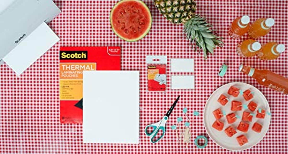 Scotch TP3854-100 Letter size thermal laminating pouches, 3 mil, 11.5 x 9, 100 per pack