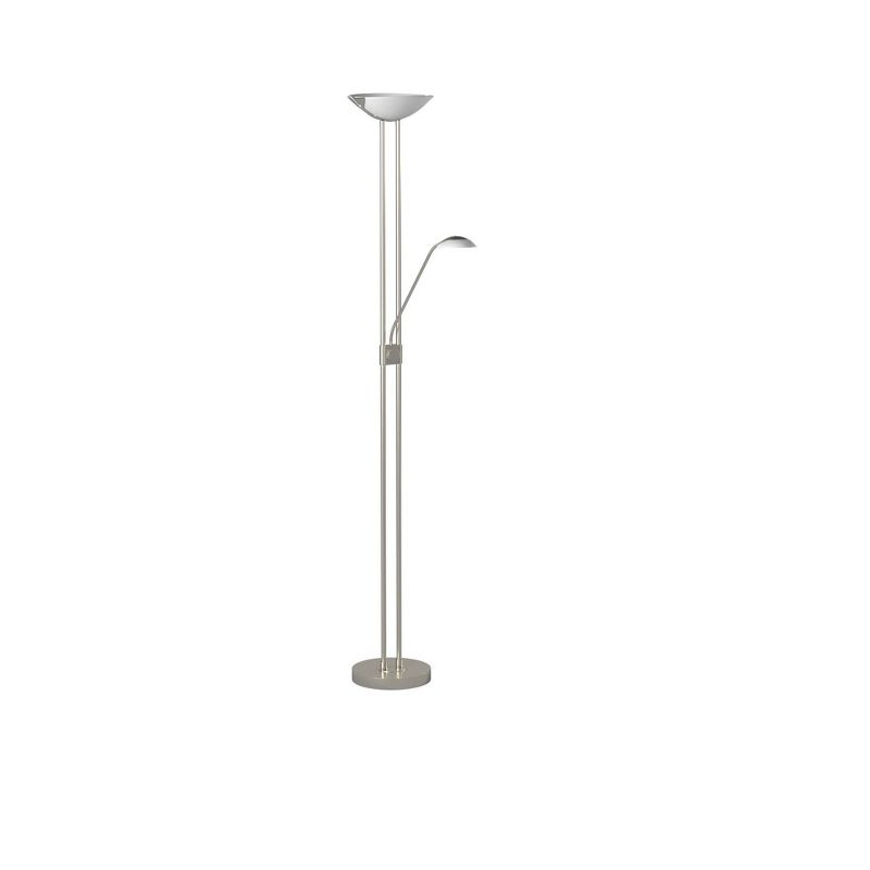 71" Baya Floor Lamp (Includes LED Light Bulb) Matte Nickel - Eglo