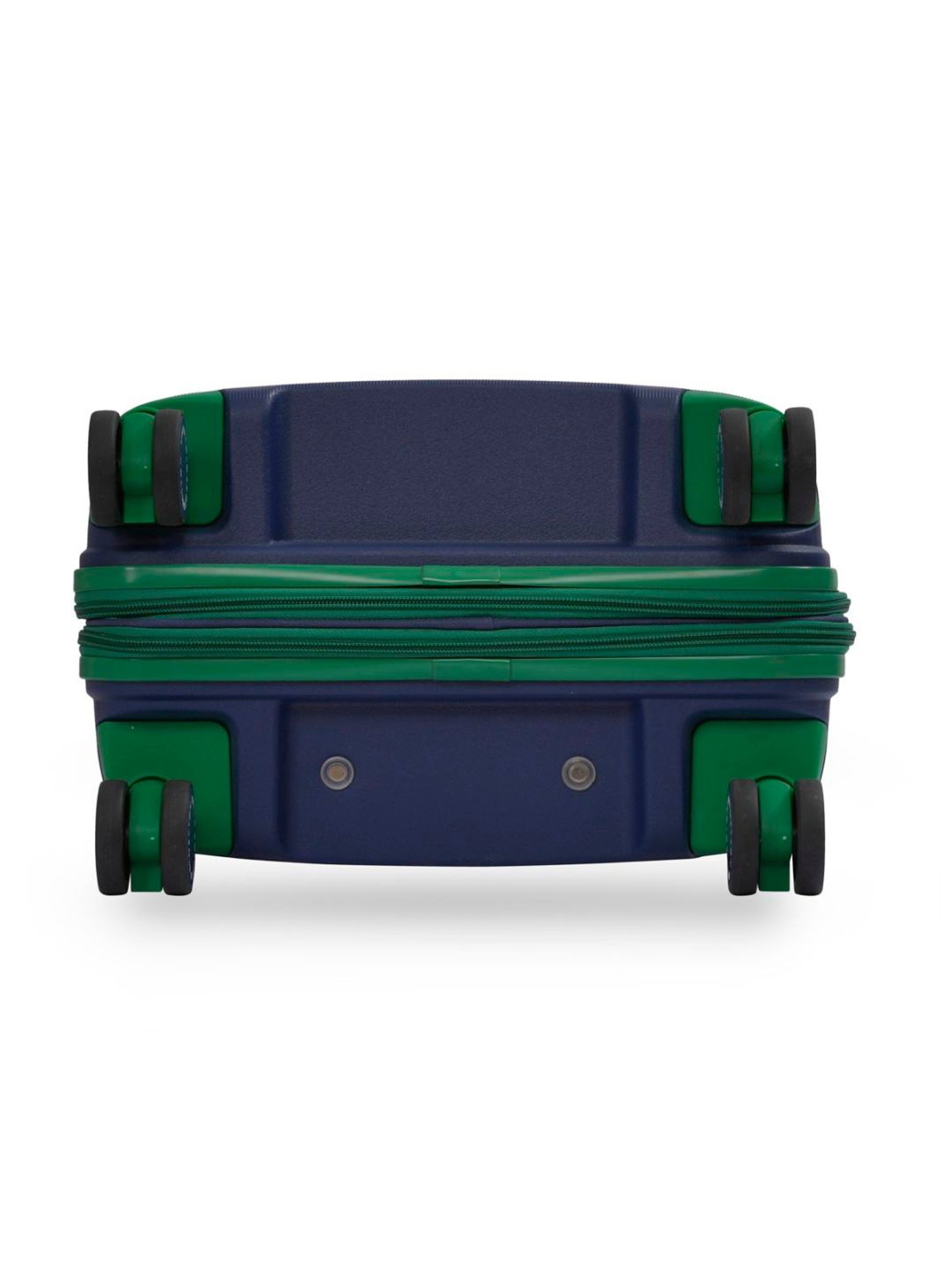 United Colors of Benetton Emerald Navy Textured Hard Medium Trolley Bag - 65.5 Cm
