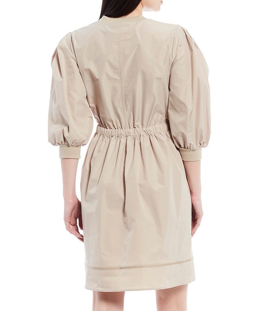 LDT Anna 3/4 Sleeve Drawstring Puff Dress