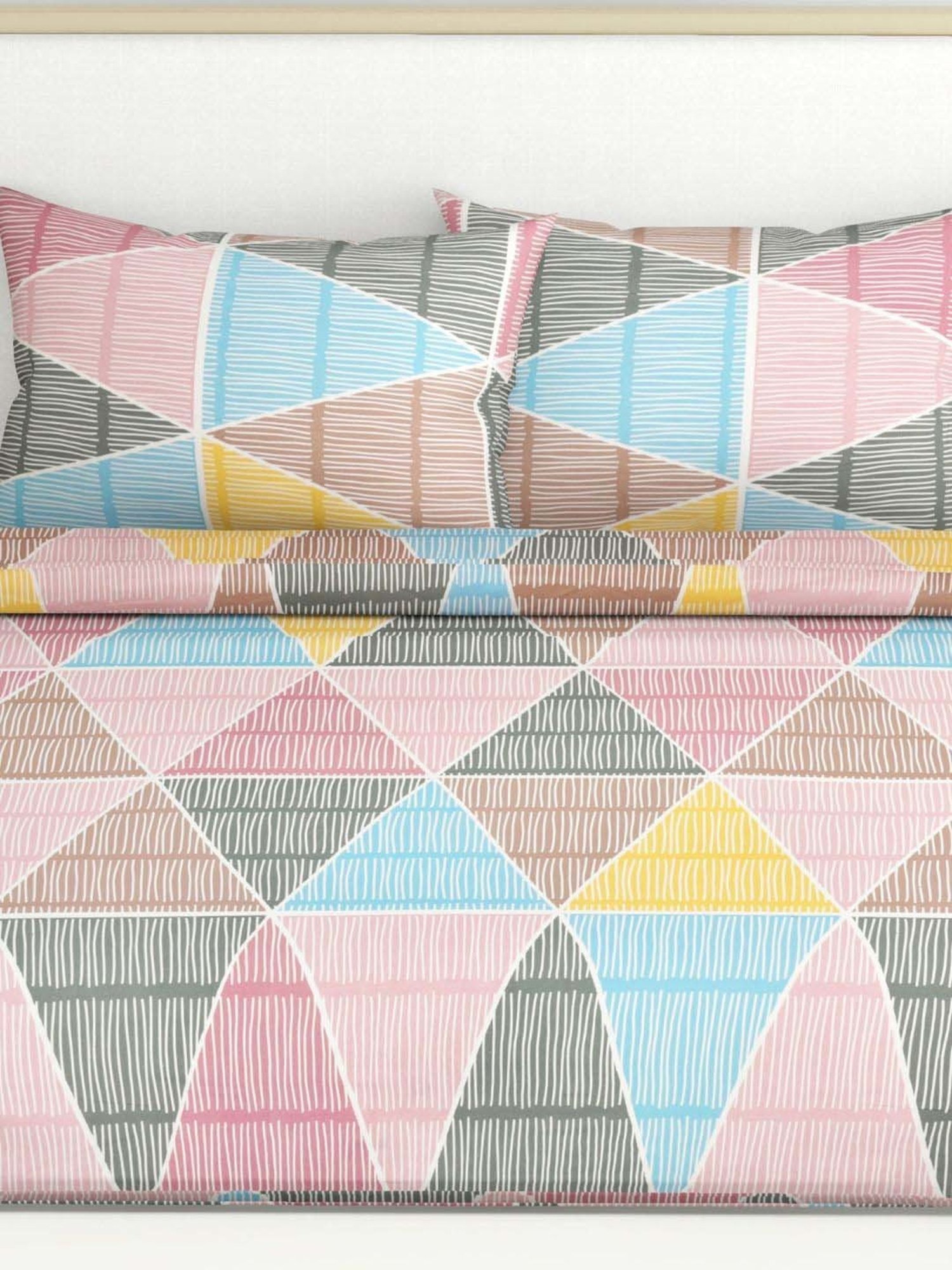 Maspar Purple 100% Cotton 200 TC Bed Sheet Set