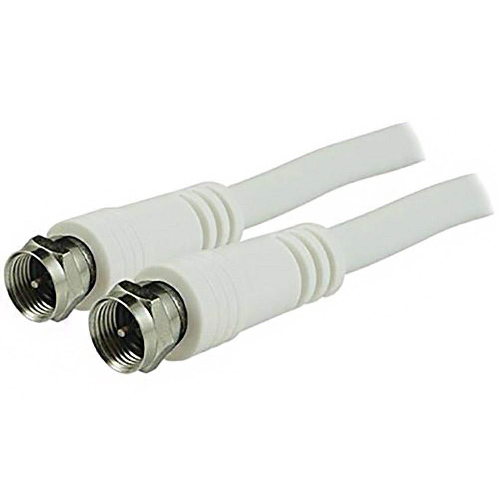 GE 33605 RG6 Coaxial Cable, 50ft (White)