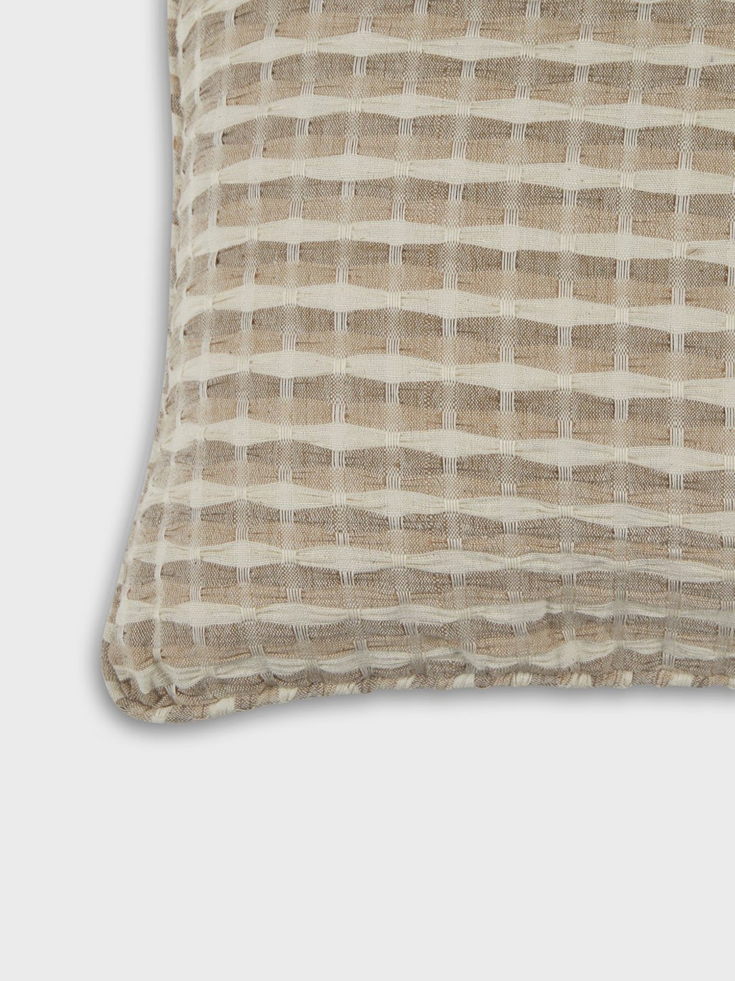 Fabindia Natural Deepali Cotton Woven Cushion Cover 30X30
