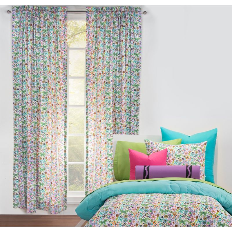 Red Solid 84" Rod Pocket Single Curtain Panel - Leaning Linens