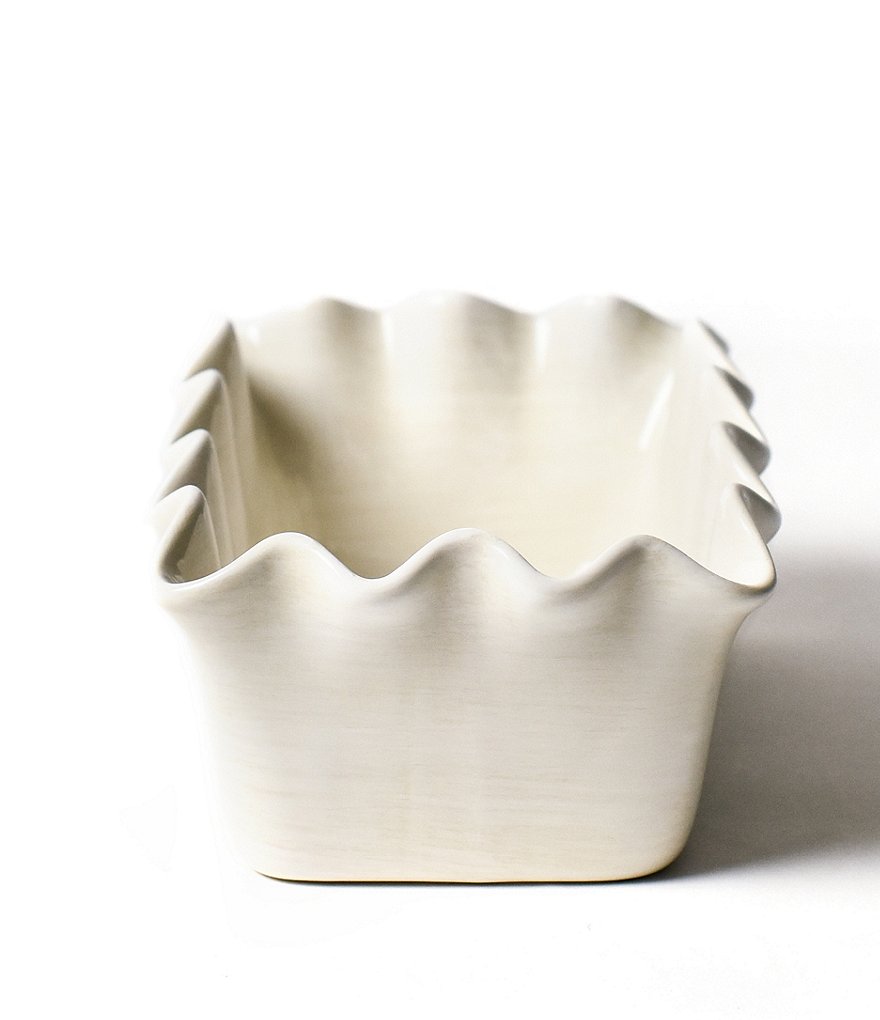 Coton Colors Signature White Ruffle Loaf Pan
