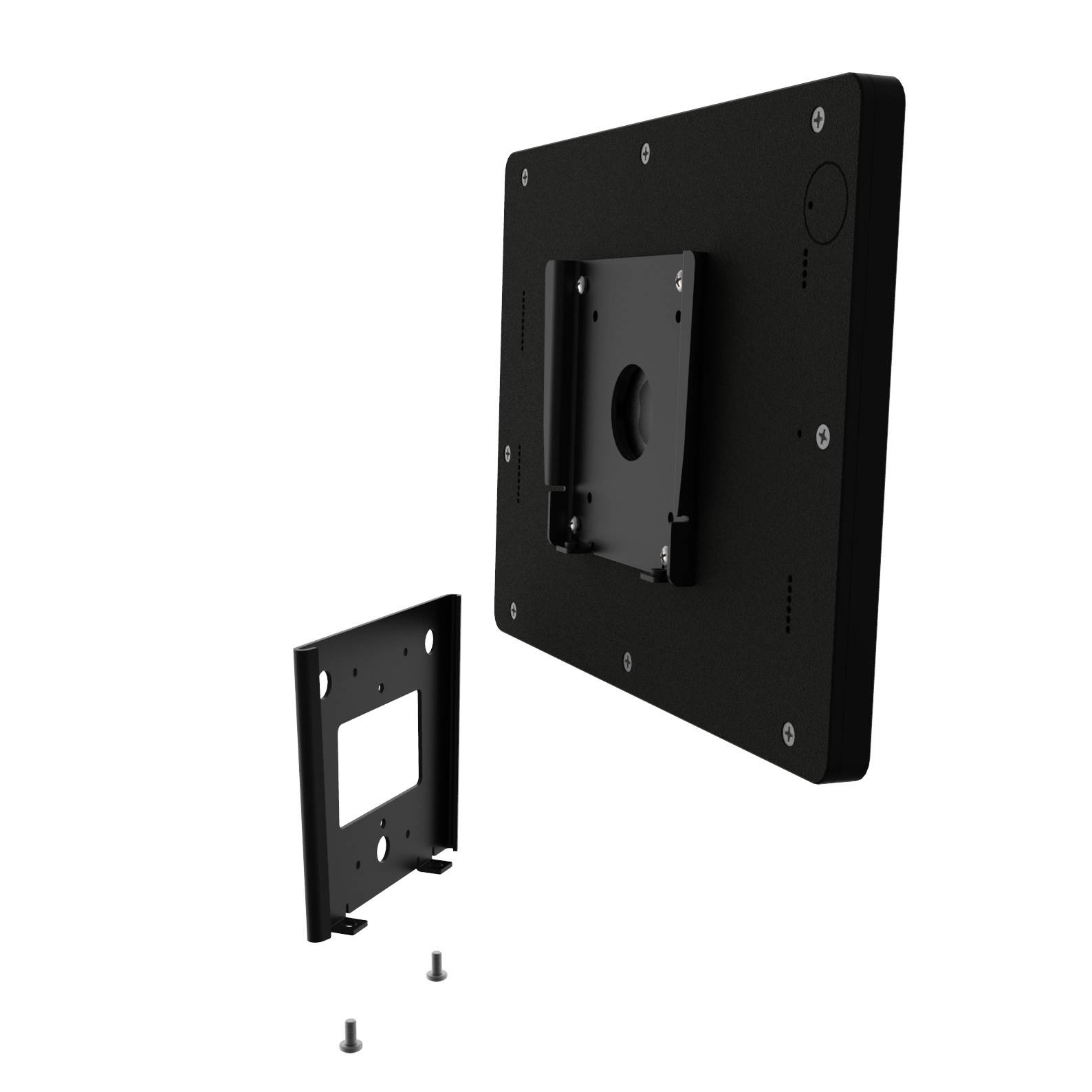 VidaMount Black Enclosure and Fixed Permanent Glass Mount [Bundle] compatible with iPad Pro 10.5" & Air 3rd Gen