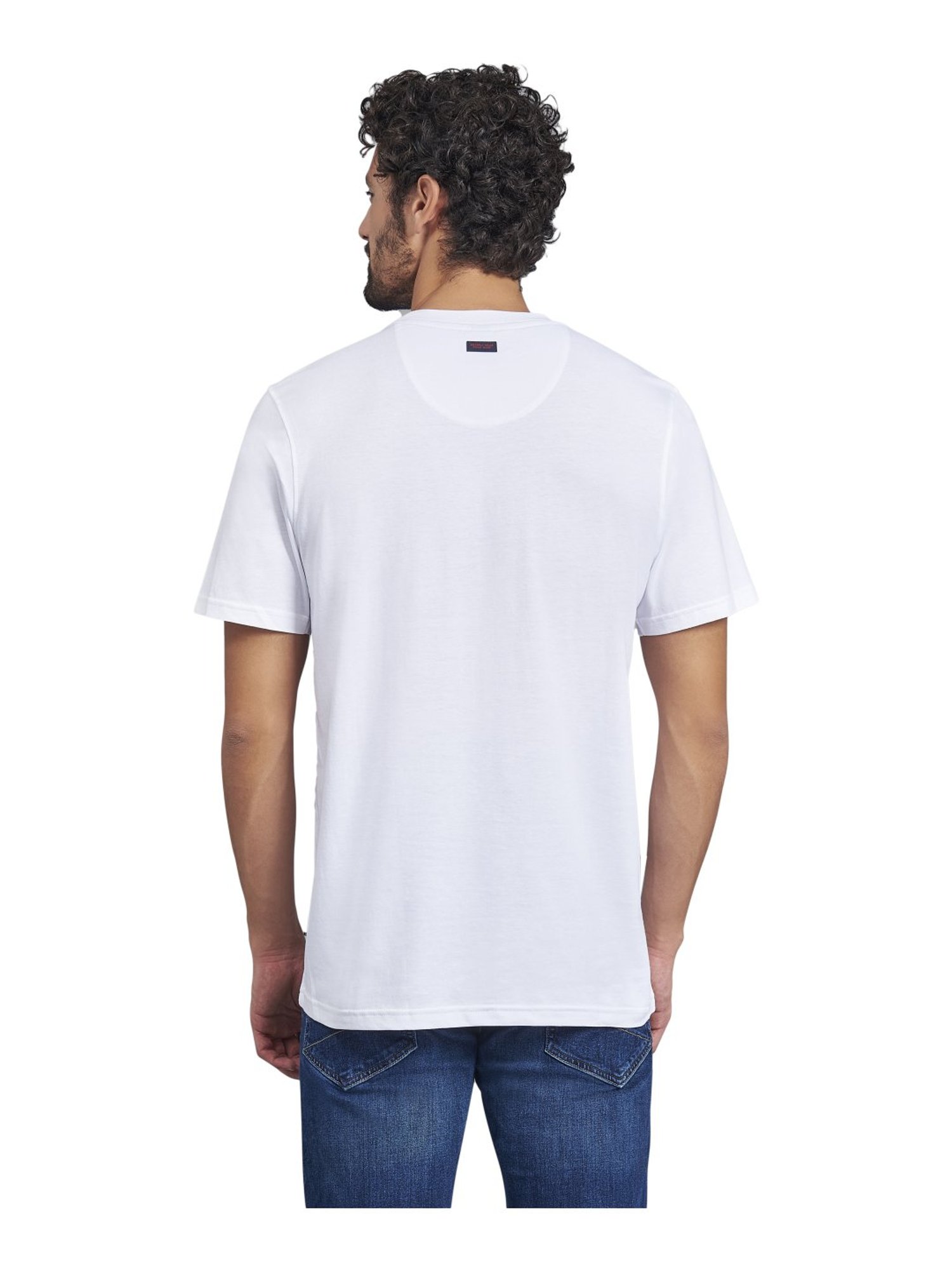 Beverly Hills Polo Club White Cotton Regular Fit Printed T-Shirt