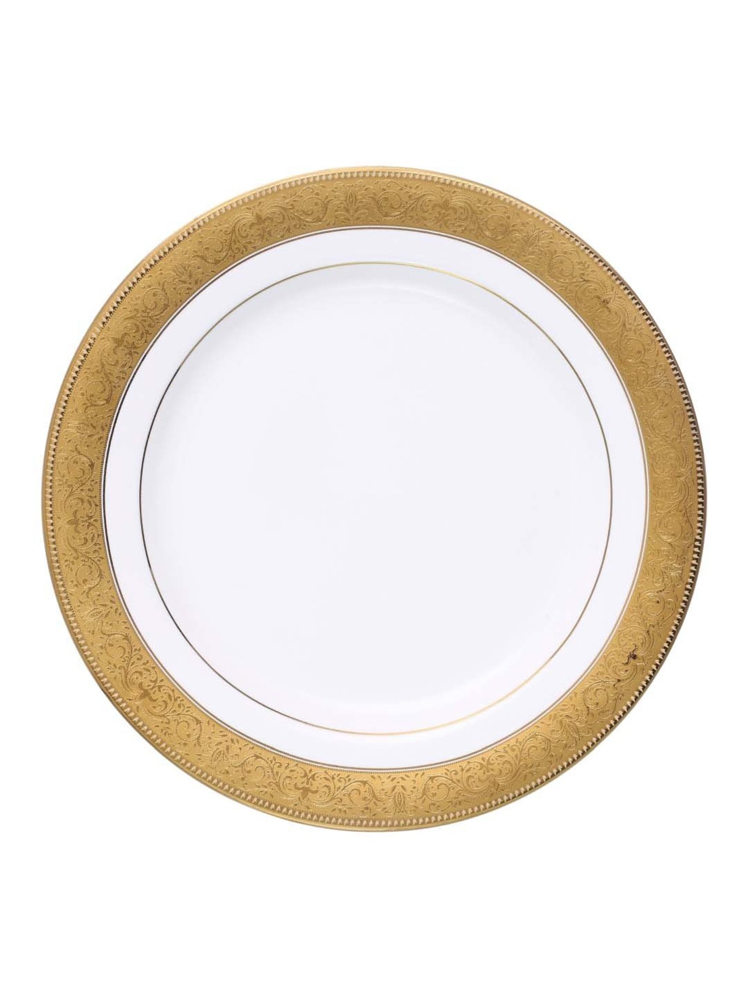 Clay Craft 'Fine' White & Golden Ceramic 18 Piece Dinner Set