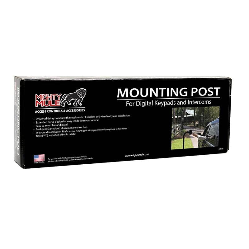 FM100 Powder Coated Black Keypad Mounting Post