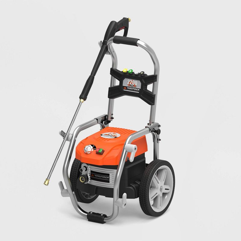 2200psi 19" Brushless Electric Pressure Washer With Adjustable Pressure And Turbo Nozzle - Yard Force