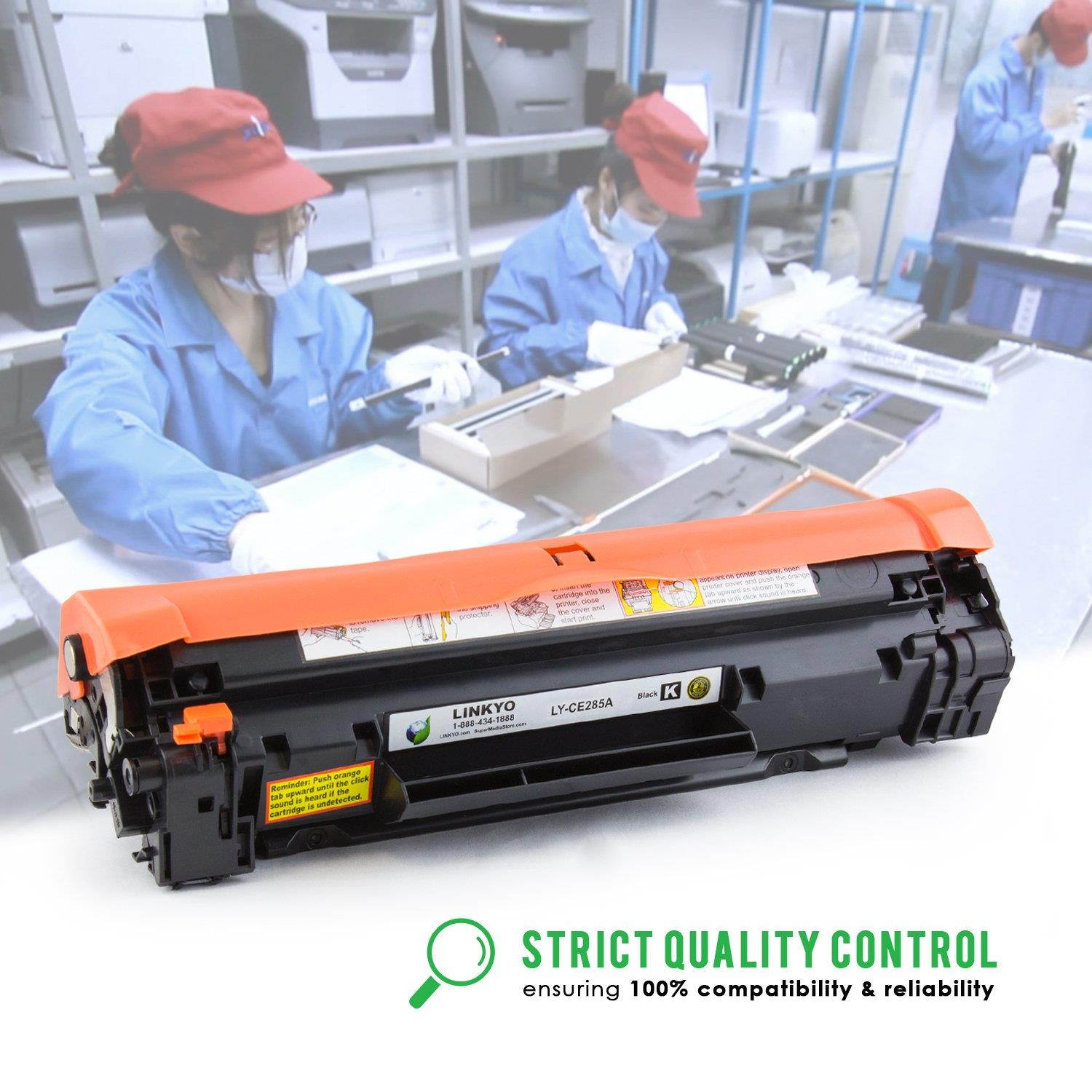 LINKYO Compatible Toner Cartridge Replacement for HP 85A CE285A (Black)