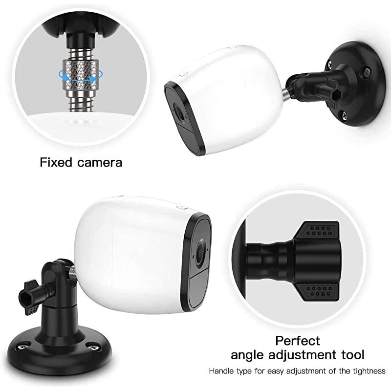 Upgraded Version?  Indoor/Outdoor Security Wall Mount for All Arlo Camera, Arlo Ultra, Arlo Essential, Wyze Cam Pan, eufyCam 2 - More Stable and Flexible Arlo Accessories(3-Pack,Black)