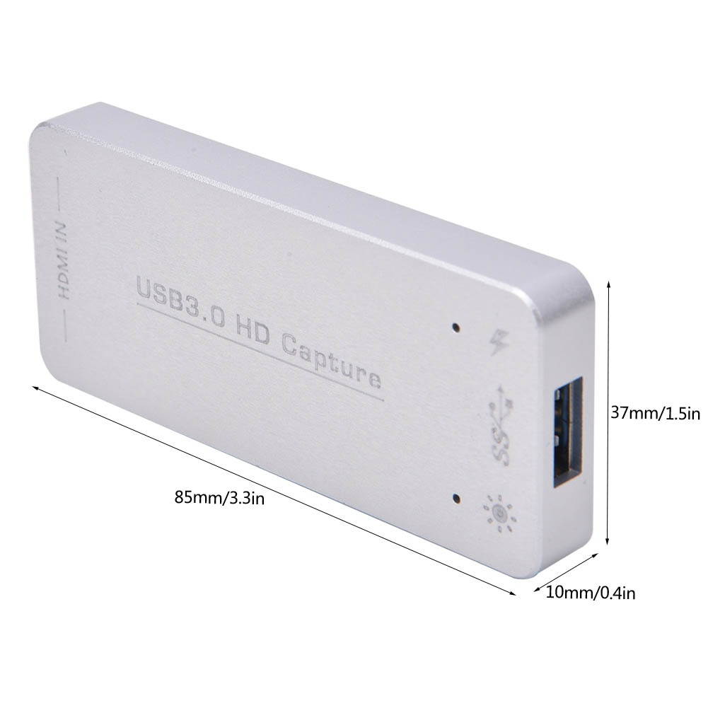 USB3.0 HDMI Video Capture Card 4K 1080P 30fsp No-delay for OBS Live-streaming USB 3.0 High Definition Video Audio Capture Card for OBS Live Streaming 1080P HDMI